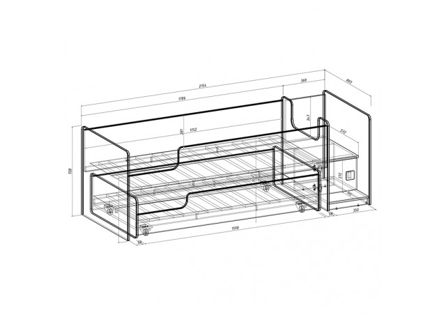Детская выкатная кровать Легенда К302.41 в Озерске